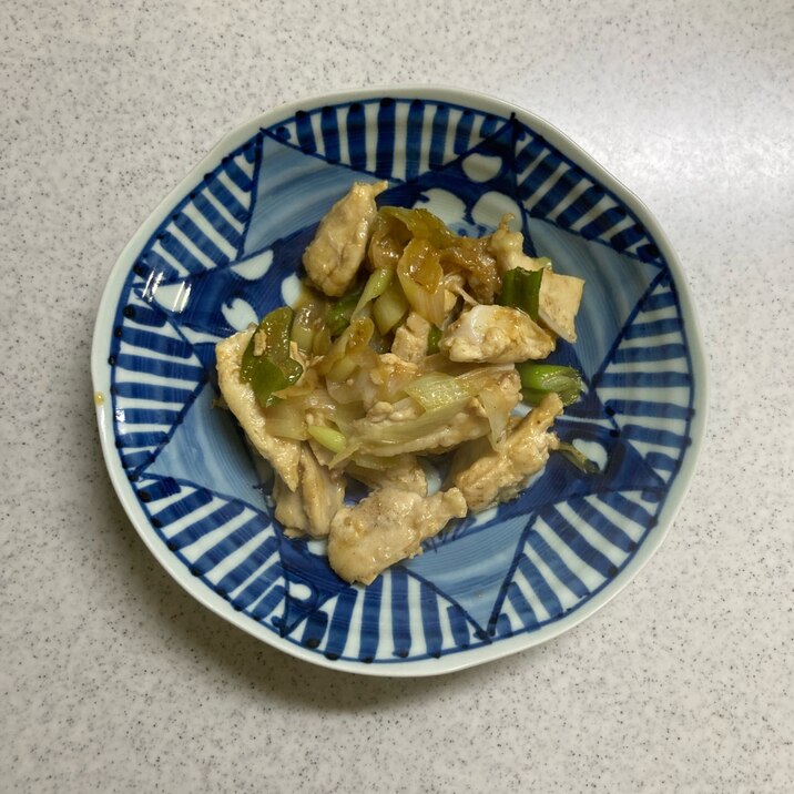 ヤゲン軟骨と長ネギのタレ炒め